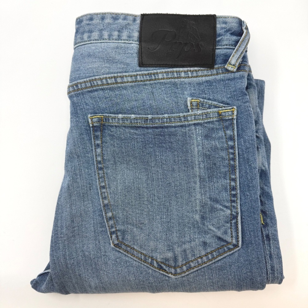 PRPS Windsor Tapered Skinny Fit Jeans Mens 34 Medium Wash Blue Stretch Denim